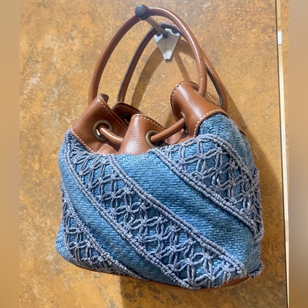 Tommy Hilfiger Denim Draw String Double Handbag. - image 1